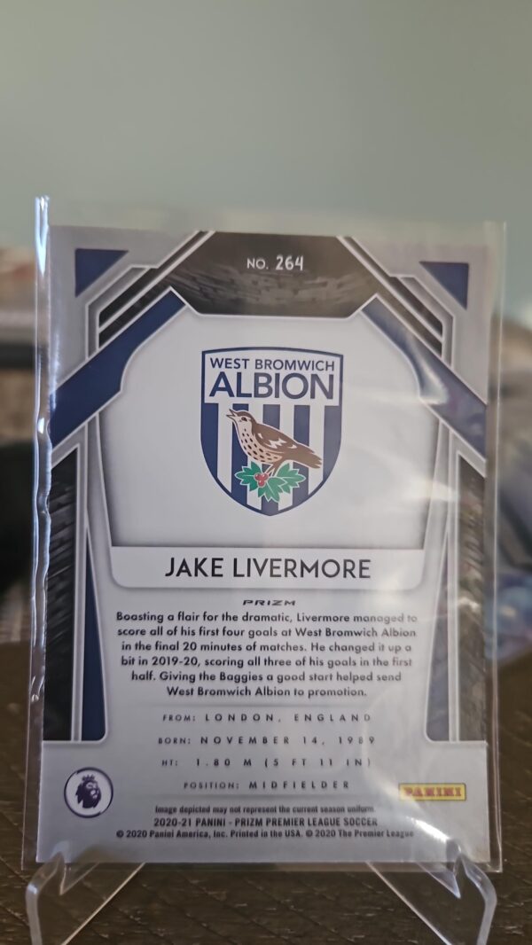 2020-21 Panini Prizm Premier League Retail Pink Ice Prizm Jake Livermore #264 - Image 2