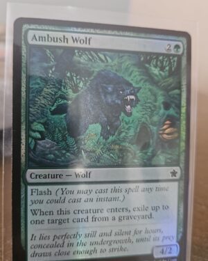 MTG | Ambush Wolf - Foil | 98 | (NM) | Magic: The Gathering Foundations