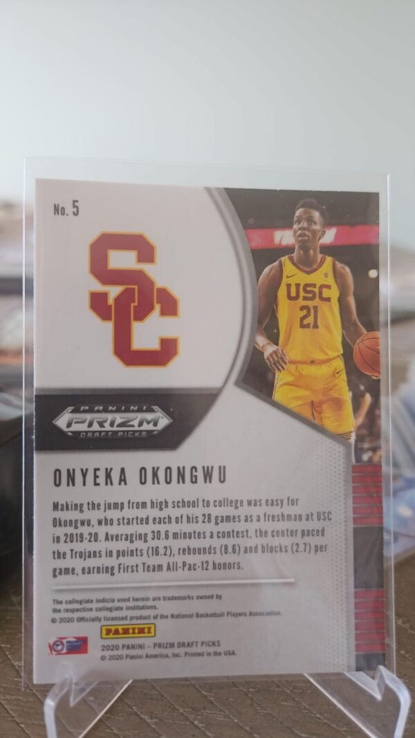 2020-21 Panini Prizm Draft Picks - #5 Onyeka Okongwu (RC) - Image 2