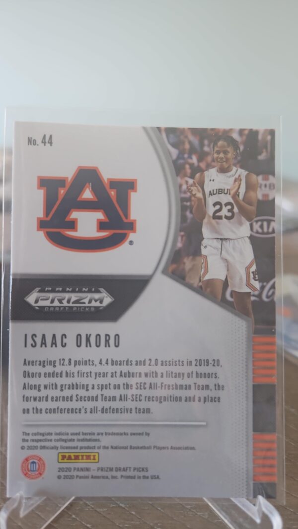 2020-21 Panini Prizm Draft Base Rookie #44 Isaac Okoro RC - Image 2