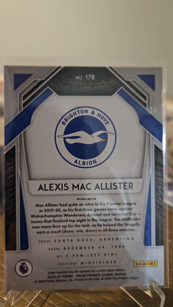 2020 Panini Prizm Premier League Retail Pink Ice Alexis Mac Allister Rookie RC - Image 2