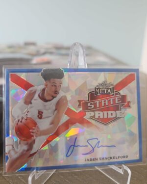 2021-22 Leaf Metal State Pride Blue Wave /25 Jaden Shackelford #SP-JS1 Auto