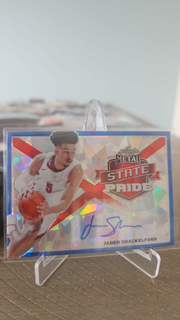 2021-22 Leaf Metal State Pride Blue Wave /25 Jaden Shackelford #SP-JS1 Auto