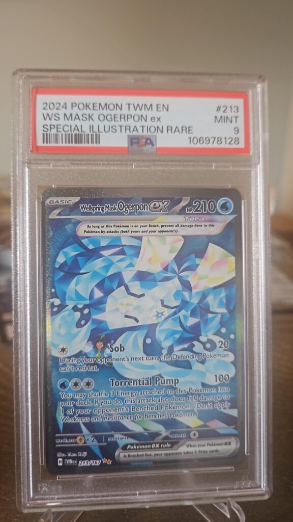 Pokémon Twilight Masquerade Wellspring Mask Ogerpon ex SIR 213/167 PSA 9 Secret Illustration Rare
