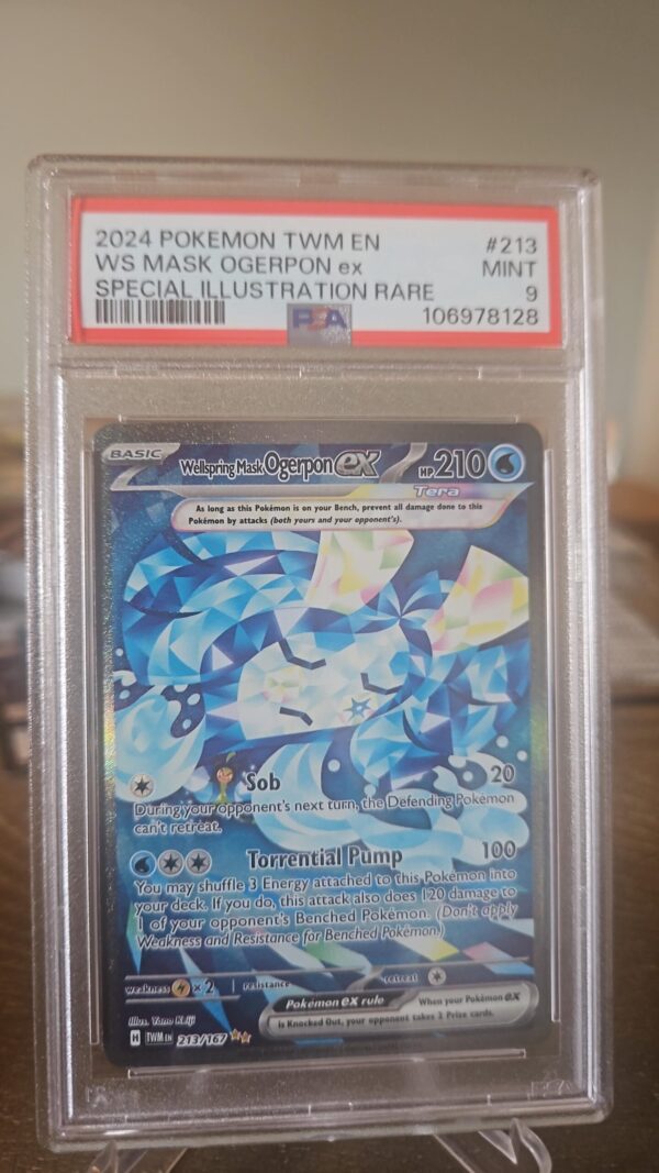 Pokemon Twilight Masquerade - WELLSPRING MASK OGERPON EX SIR - 213/167 - PSA 9