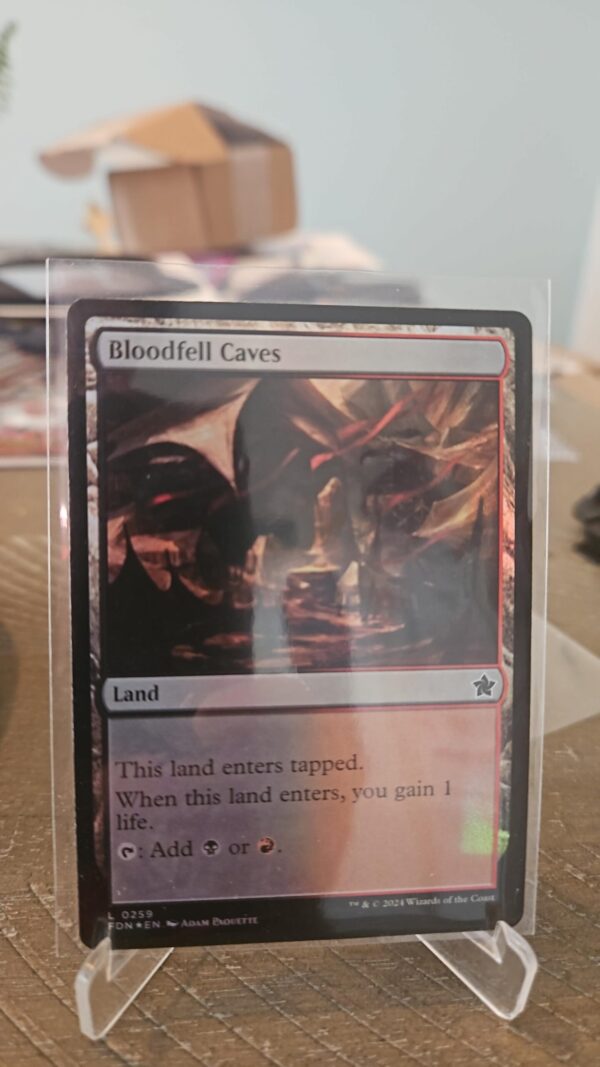 MTG Magic the Gathering Bloodfell Caves (259/789) Foundations FOIL