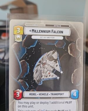millennium falcon, weekly play promo, 39, jump to lightspeed, nonfoil, star wars unlimited