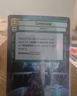 Commission foil Hyperspace Star Wars Unlimited card near mint