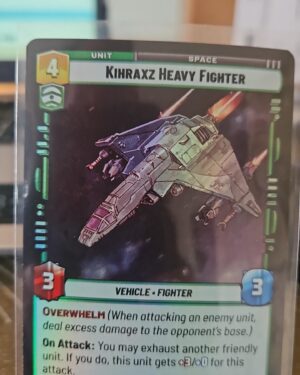 Star Wars Unlimited Kihraxz Heavy Fighter foil card SHD 387 near mint condition