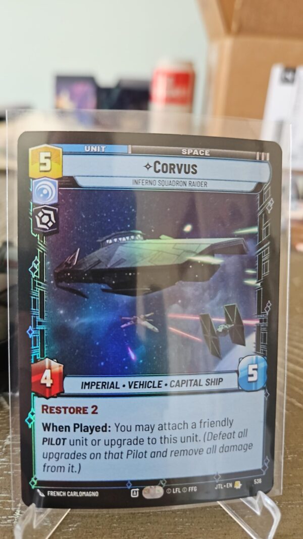 STAR WARS UNLIMITED JTL #536 CORVUS INFERNO SQUADRON RAIDER RARE FOIL UNIT