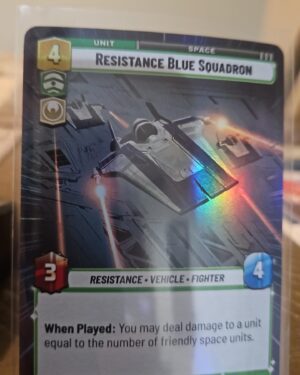 resistance blue squadron, hyperspace foil, jump to lightspeed, star wars unlimited