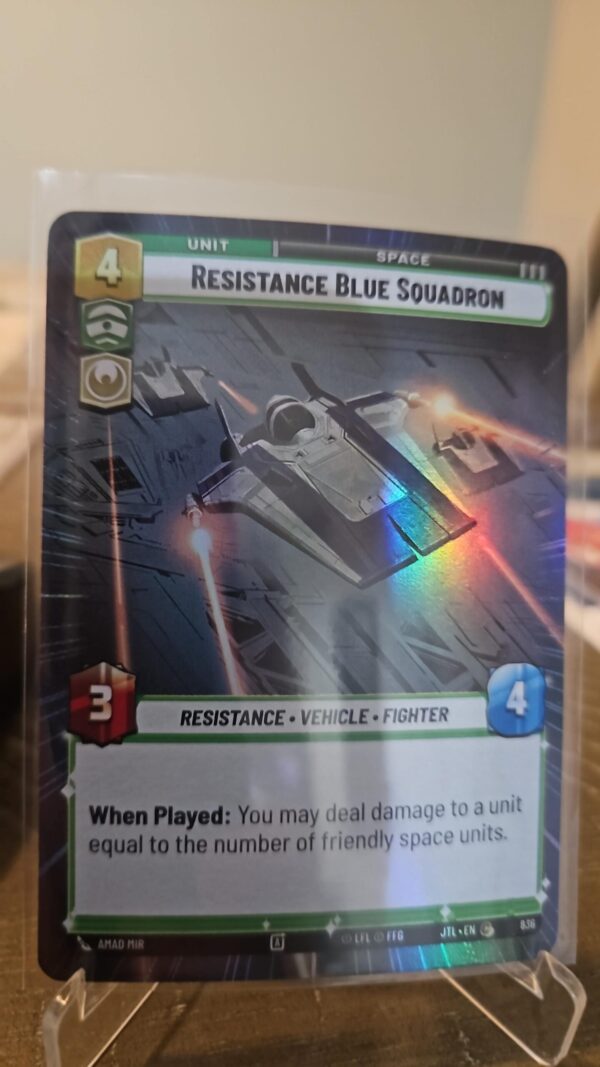 Star Wars Unlimited Resistance Blue Squadron Hyperspace Foil Jump To Lightspeed