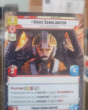 biggs darklighter, hyperspace, jump to lightspeed, star wars unlimited, card 884