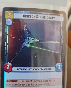 Star Wars Unlimited JTL Foil Card #562 Omicron Strike Craft Jump to light speed