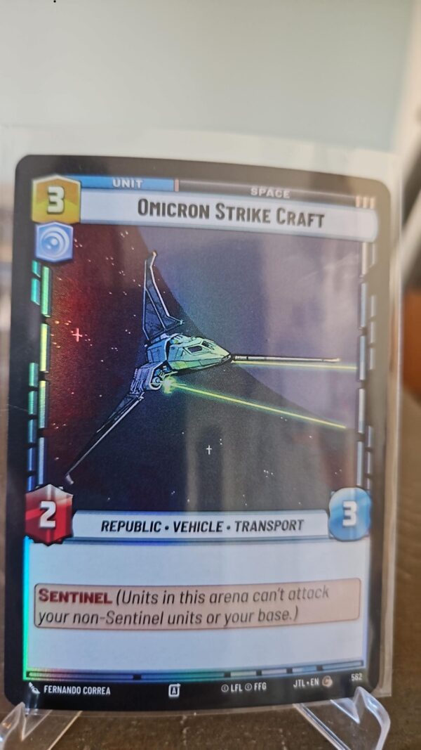 Star Wars Unlimited JTL Foil Card #562 Omicron Strike Craft Jump to light speed