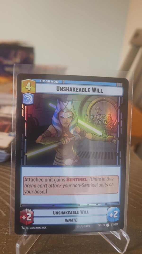 Star wars unlimited Twilight of the republic foil Unshakeable will #71/257