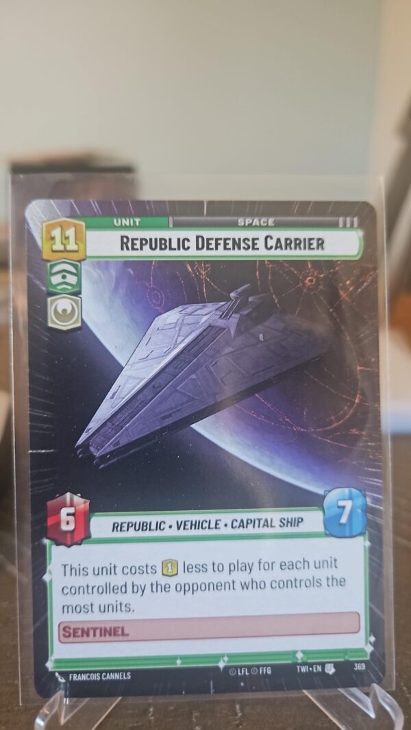 Star Wars Unlimited Republic Defense Carrier (Hyperspace) (369) Twilight of the republic