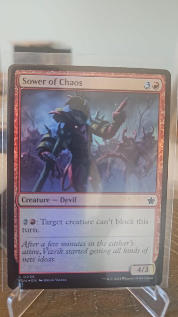 MTG Magic the Gathering Sower of Chaos (95/789) Foundations foil