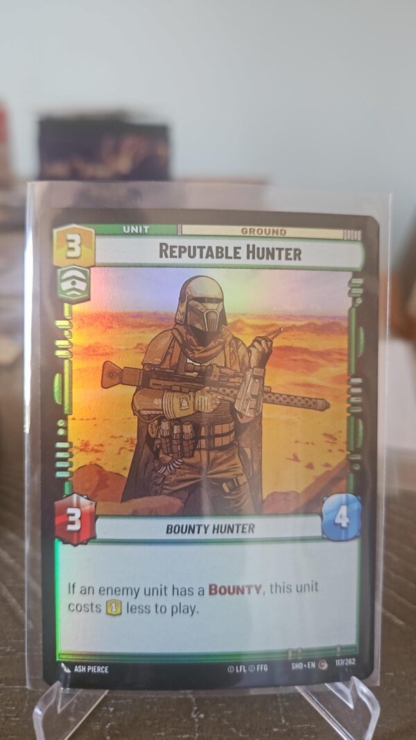 Reputable Hunter #117 Foil Star Wars Unlimited Shadows Of The Galaxy