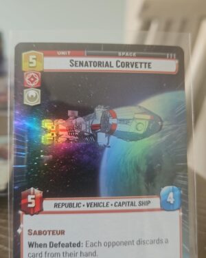 Senatorial Corvette Hyperspace Foil Star Wars TCG card