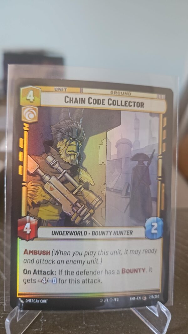 Chain Code Collector #216 Foil Star Wars Unlimited Shadows Of The Galaxy