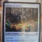 MTG Magic the Gathering Gleaming Barrier (252/763) Foundations NM FOIL