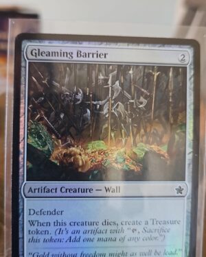 MTG Magic the Gathering Gleaming Barrier (252/763) Foundations NM FOIL