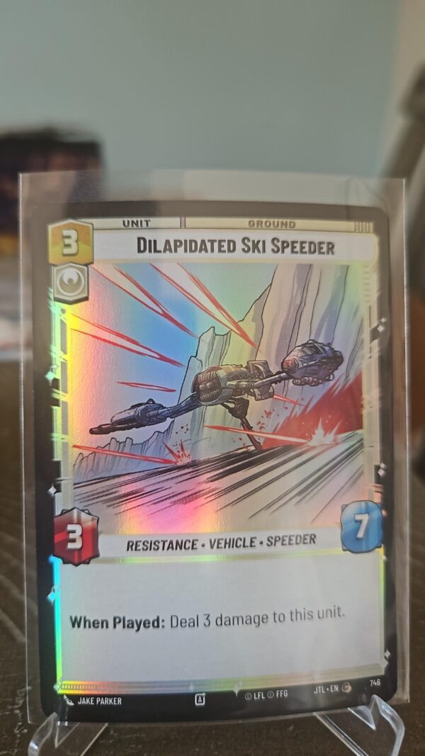Star Wars Unlimited Jump To Lightspeed Foil Card #746 Dilapidated Ski Speeder