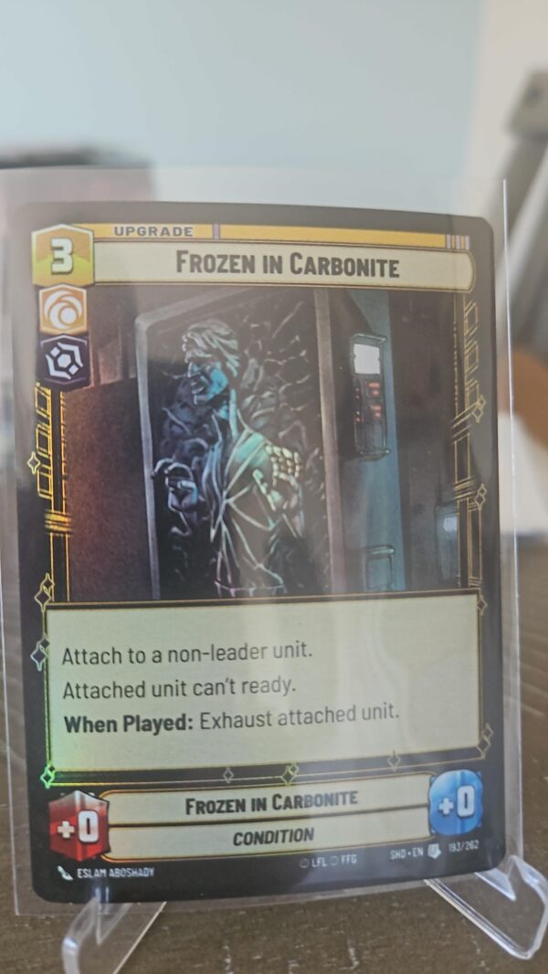 Star Wars Unlimited Shadows of the Galaxy #462 Frozen in Carbonite foil