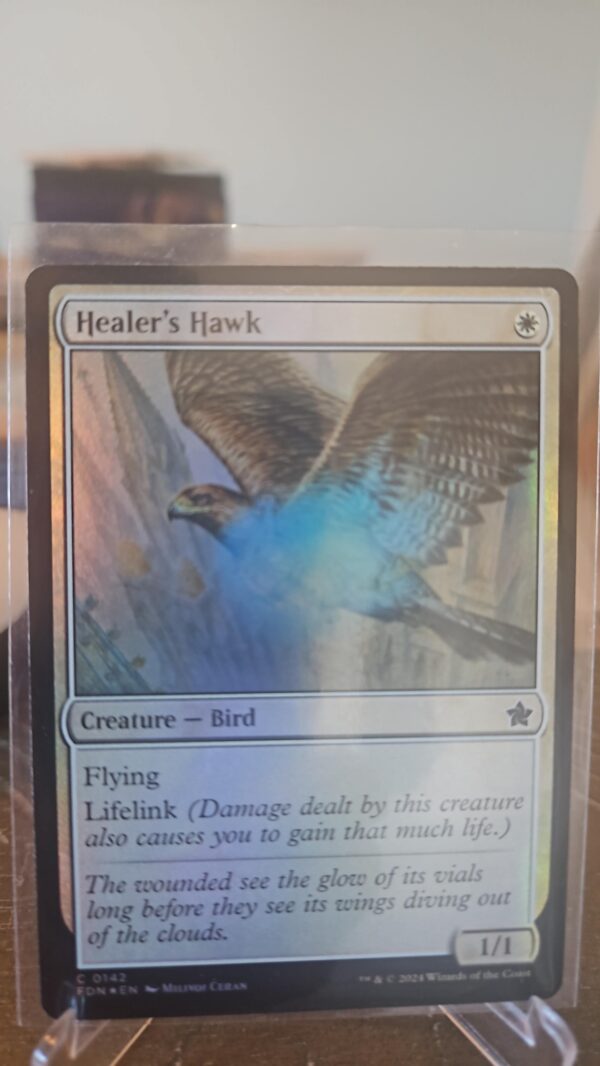 Healer's Hawk #142 Foil Foundations Magic the gathering MTG