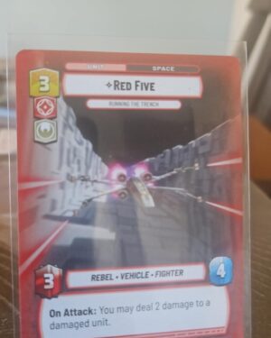 Red Five Running the Trench #12 hyperspace Star Wars Unlimited promo card near mint