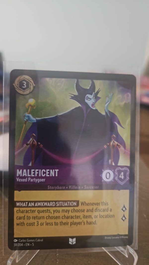 Maleficent 51/204 Disney Lorcana Shimmering Skies Uncommon Cold Foil Card NM
