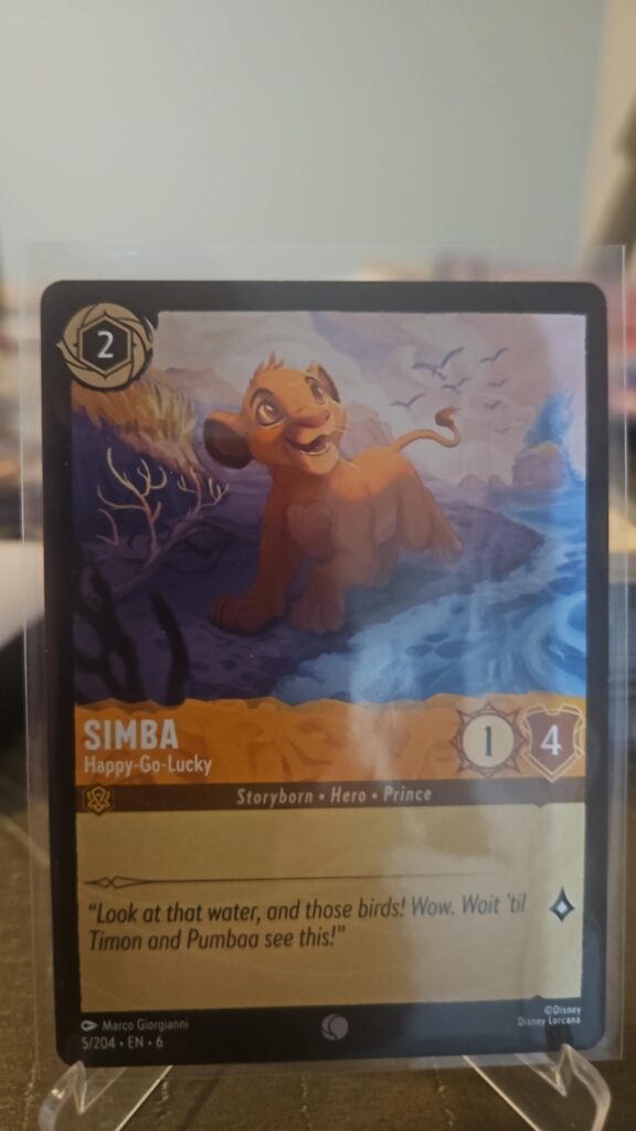 Simba 5/204 Disney Lorcana Azurite Sea common non-foil card