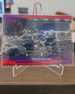 2018 Topps Star Wars: The Last Jedi Series 2 Purple Prepping the Evacuation #65 Raw NM