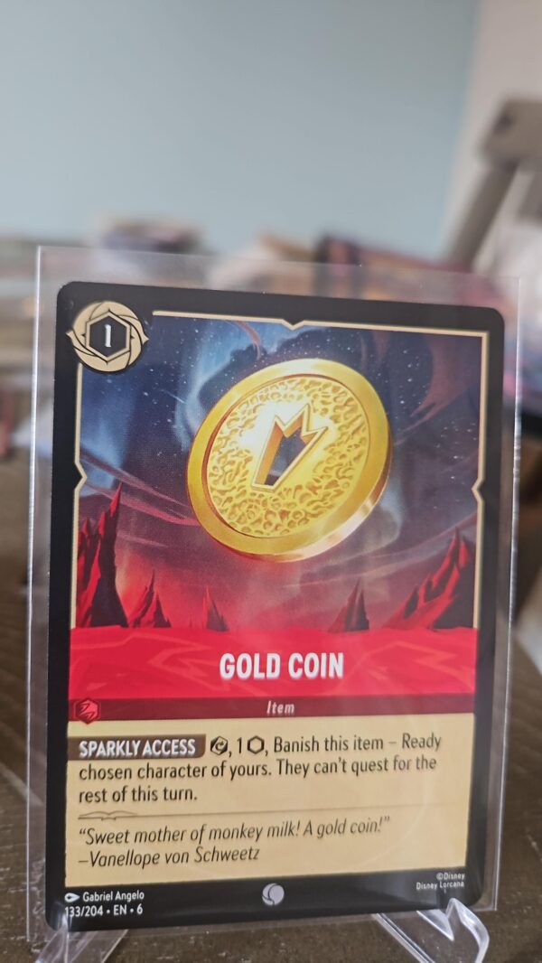 Gold Coin 133/204 Disney Lorcana Azurite Sea Regular Common Card NM