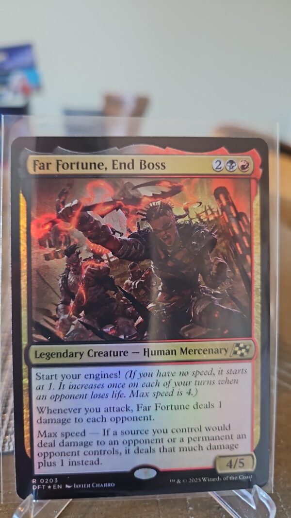 MTG Magic the Gathering Far Fortune, End Boss (203/568) Aetherdrift FOIL