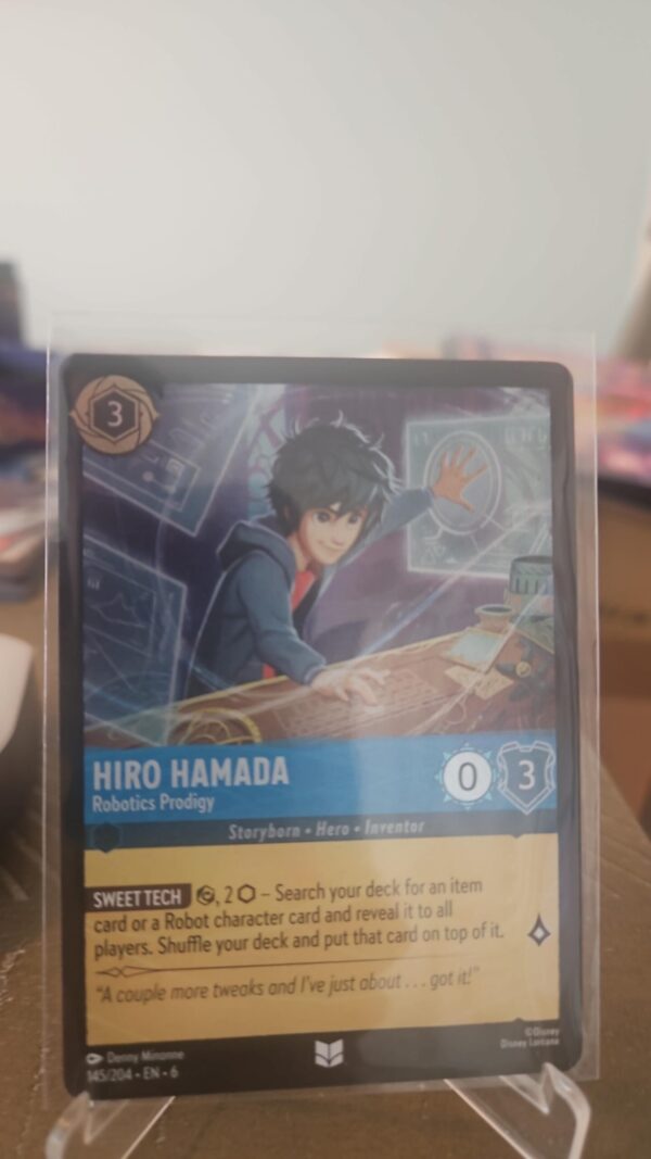 Hiro Hamada 145/204 Disney Lorcana Azurite Sea Uncommon Cold Foil Card NM