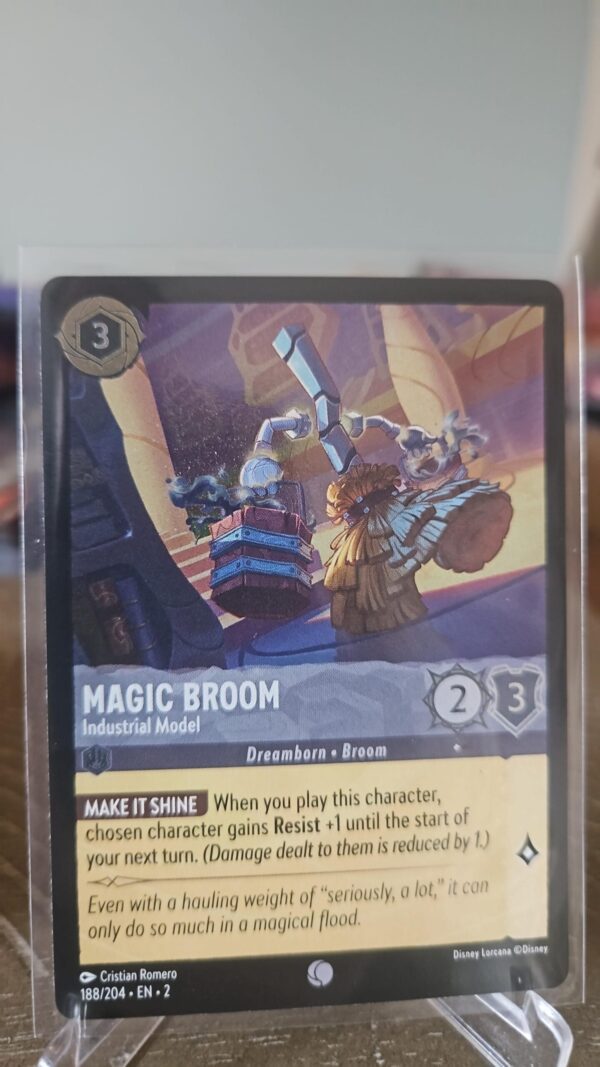 Disney Lorcana MAGIC BROOM Industrial Model 188/204 Cold Foil Rise of Floodborn