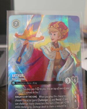Arthur – King Victorious (Enchanted) 221/204 Shimmering Skies Holo Disney Lorcana
