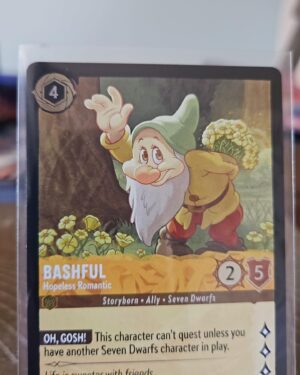 Disney Lorcana Bashful Hopeless Romantic 1/204 Rise of the Floodborn cold foil card