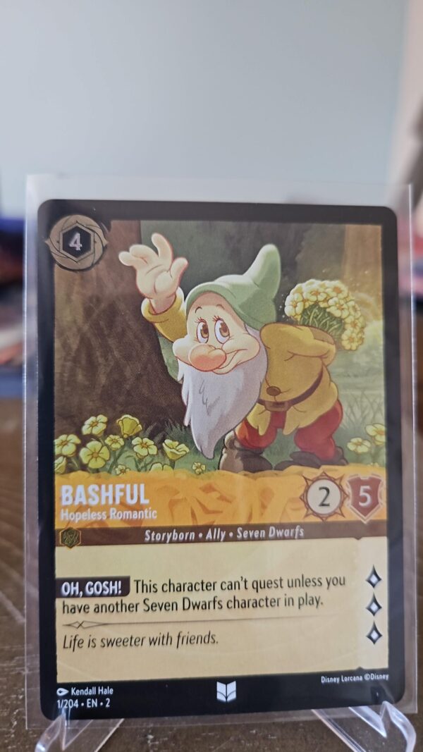 Disney Lorcana Bashful Hopeless Romantic 1/204 Cold Foil Rise Of The Floodborn