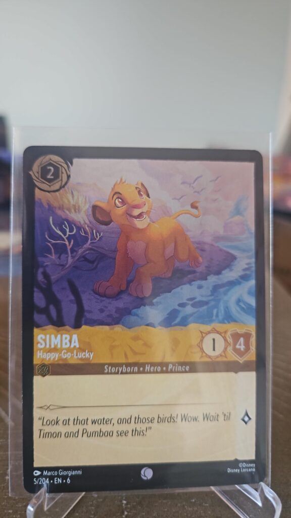 Disney Lorcana Simba Happy-Go-Lucky 5/204 Azurite Sea uncommon cold foil card