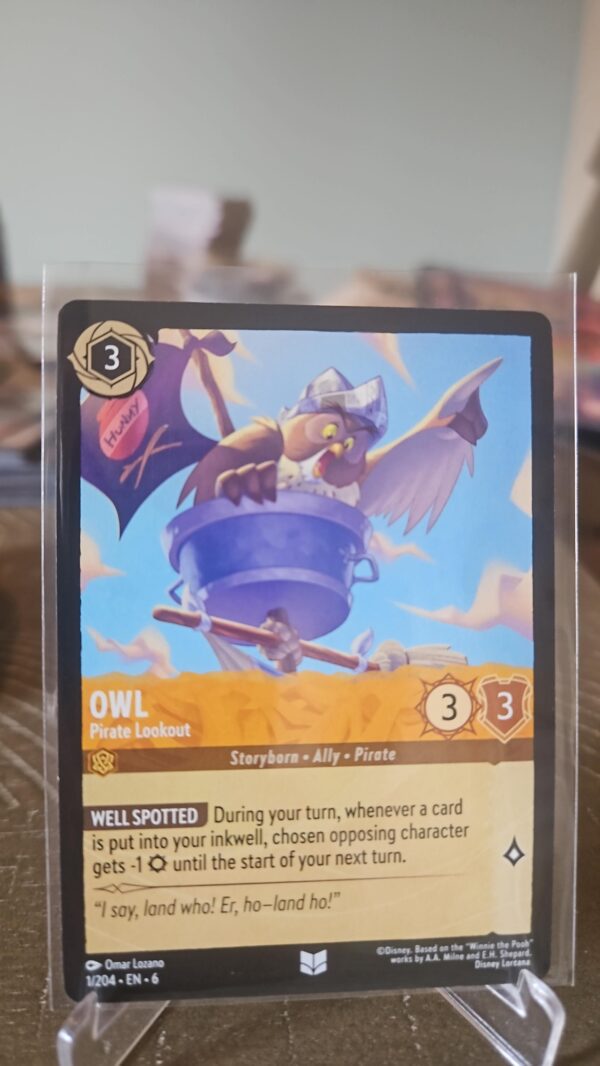 Owl 1/204 Disney Lorcana Azurite Sea Regular Uncommon Card NM