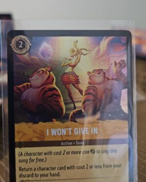 I won't Give In 28/204 Disney Lorcana Azurite Sea Common Cold Foil Card NM