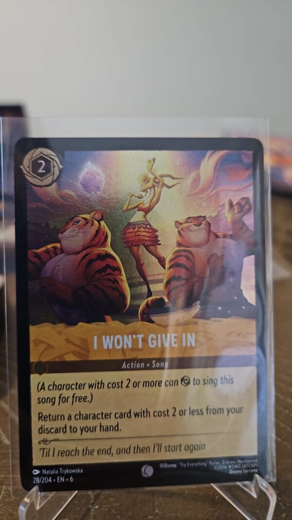I won't Give In 28/204 Disney Lorcana Azurite Sea Common Cold Foil Card NM