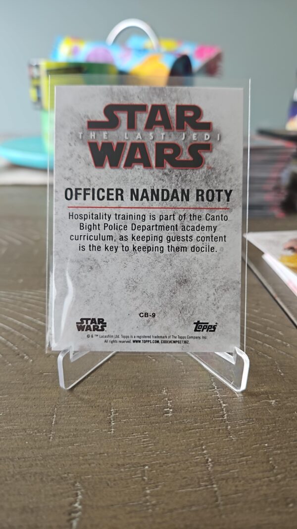 2018 Topps Star Wars: The Last Jedi Series II Officer Nandan Roty #CB-9 - Image 2