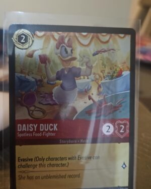 Disney Lorcana Shimmering Skies Cold Foil Daisy Duck Spotless Food-Fighter #111/204