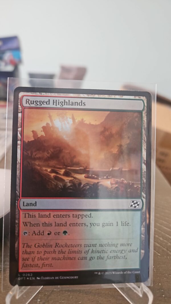 MTG Magic the Gathering Rugged Highlands (262/568) Aetherdrift NM FOIL