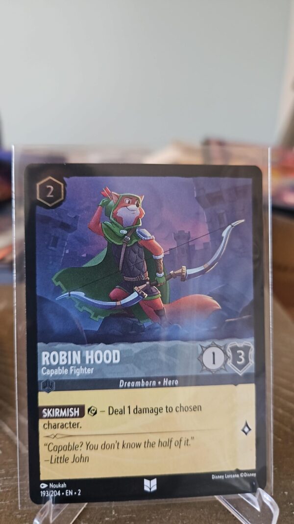 Lorcana Rise of the Floodborn Robin Hood - Capable Fighter 193/204 Cold Foil