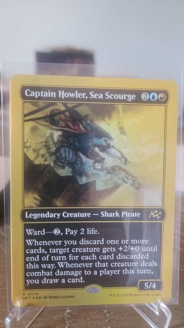 Magic the gathering borderless captain howler, sea scourge - First-Place Foil - Aetherdrift #475